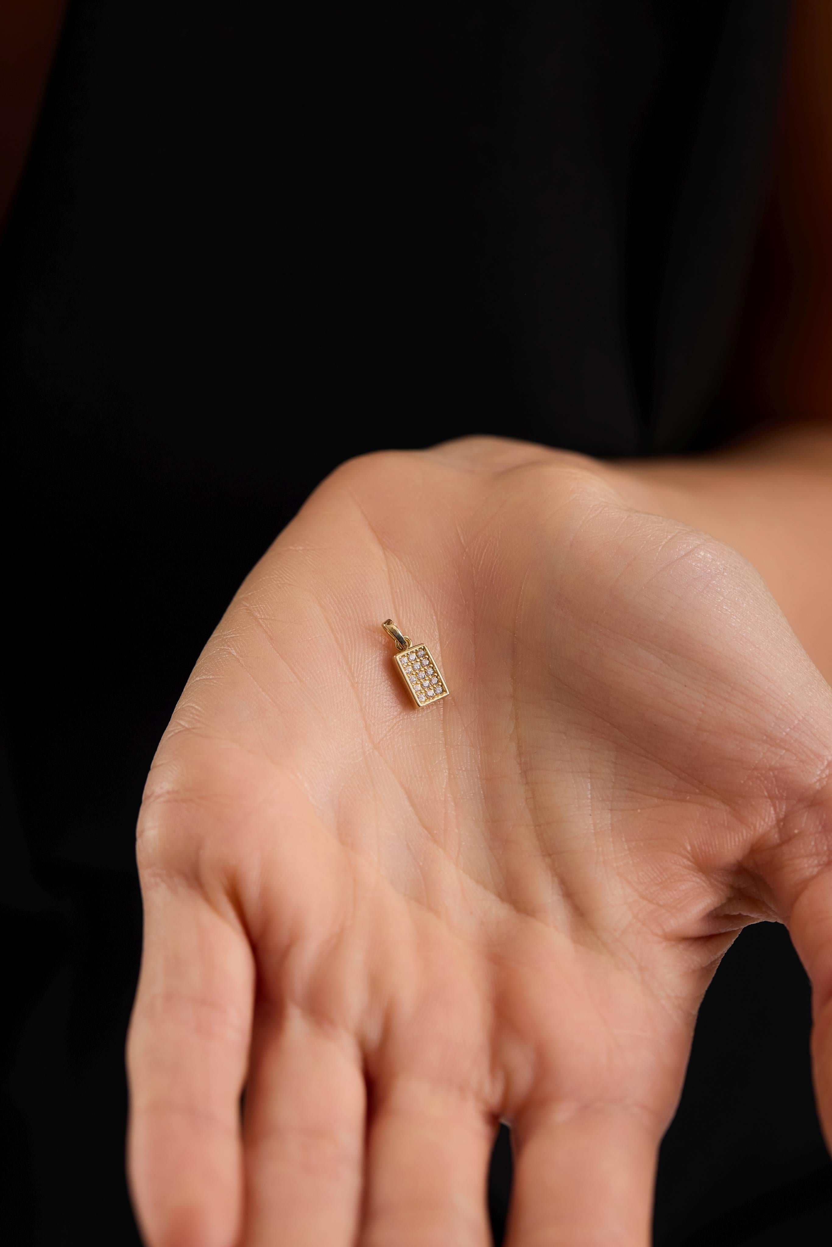 14 Ayar Taşlı Altın Kolye Ucu