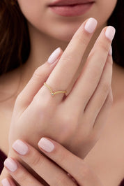 14 Ayar Taşlı Eklem Yüzüğü (Renk Seçenekleriyle)