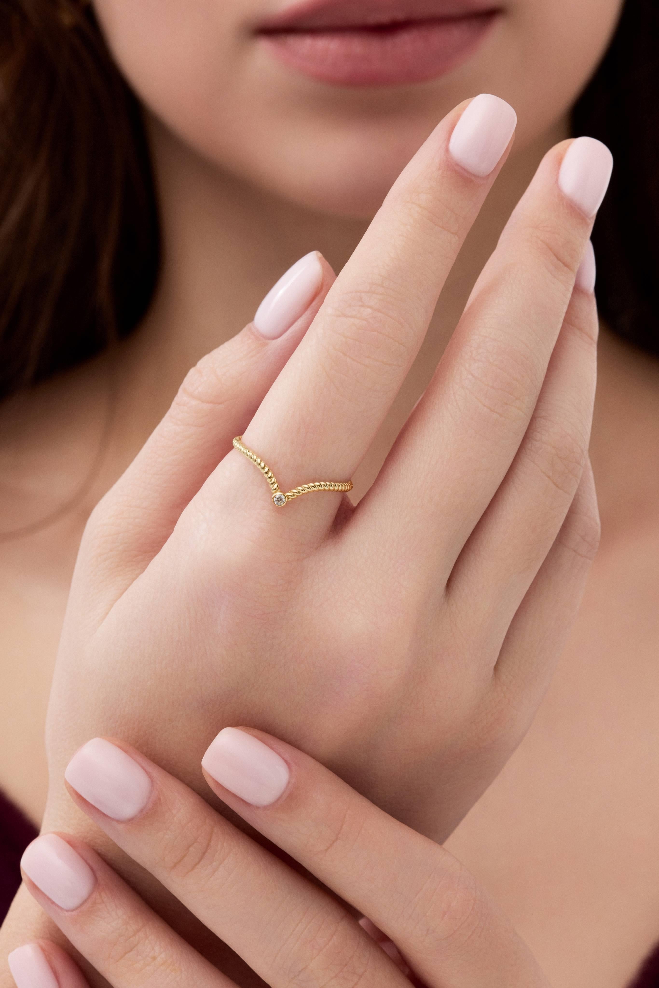 14 Ayar Taşlı Eklem Yüzüğü (Renk Seçenekleriyle)