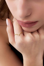 14 Ayar Taşlı Eklem Yüzüğü (Renk Seçenekleriyle)