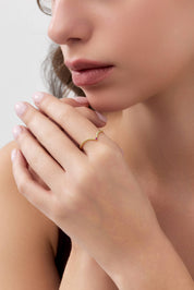 14 Ayar Taşlı Eklem Yüzüğü (Renk Seçenekleriyle)