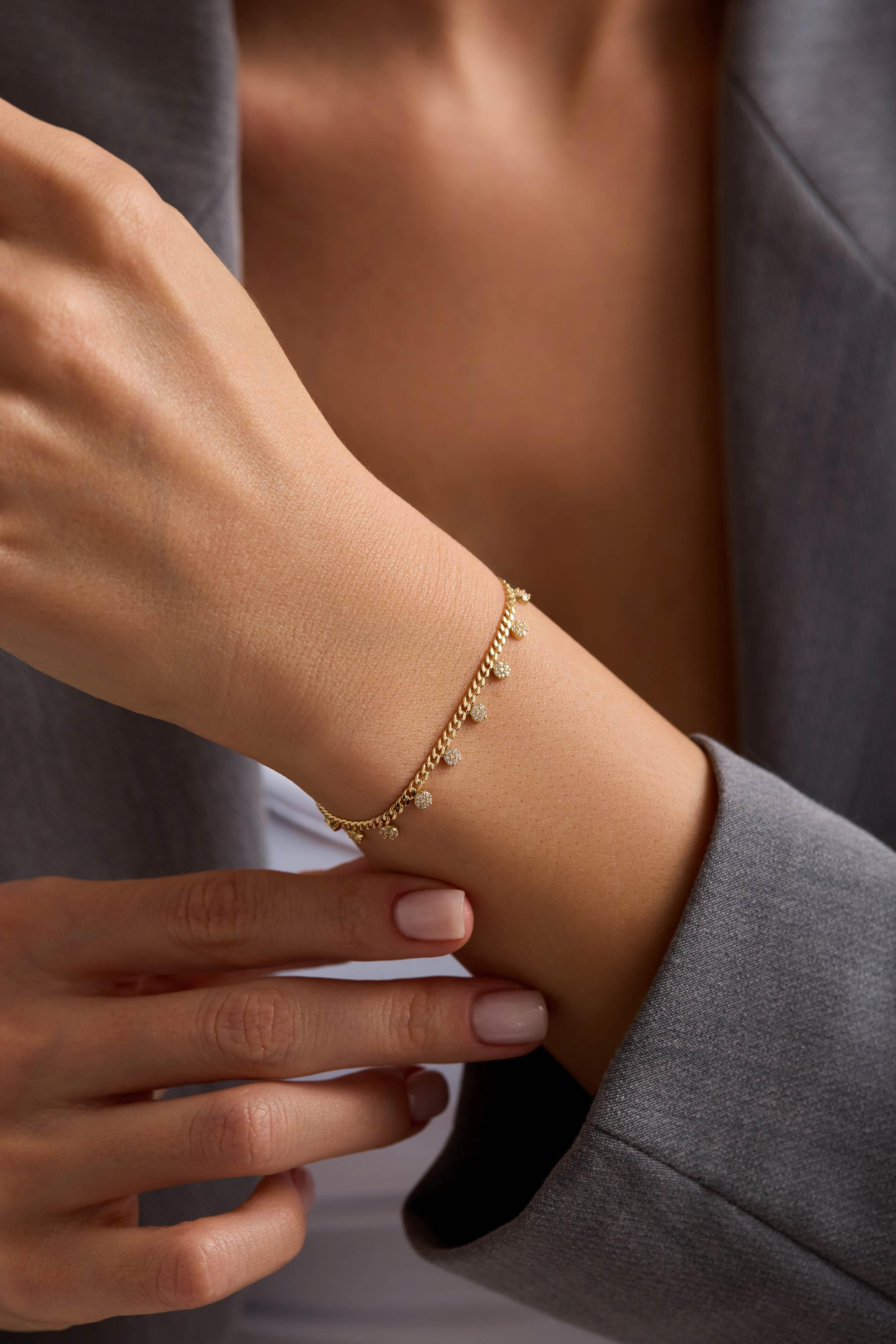 14 Ayar Taşlı Halka Taşlı Zincir Altın Set