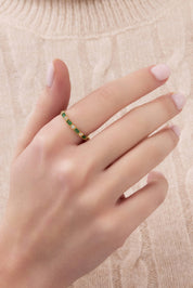 14 Ayar Taşlı Minimal Altın Yüzük