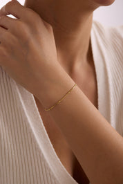 14 Ayar Top Altın Zincir Bileklik (3 mm)
