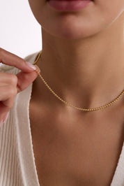 14 Ayar Top Altın Zincir Kolye (2.25 mm)
