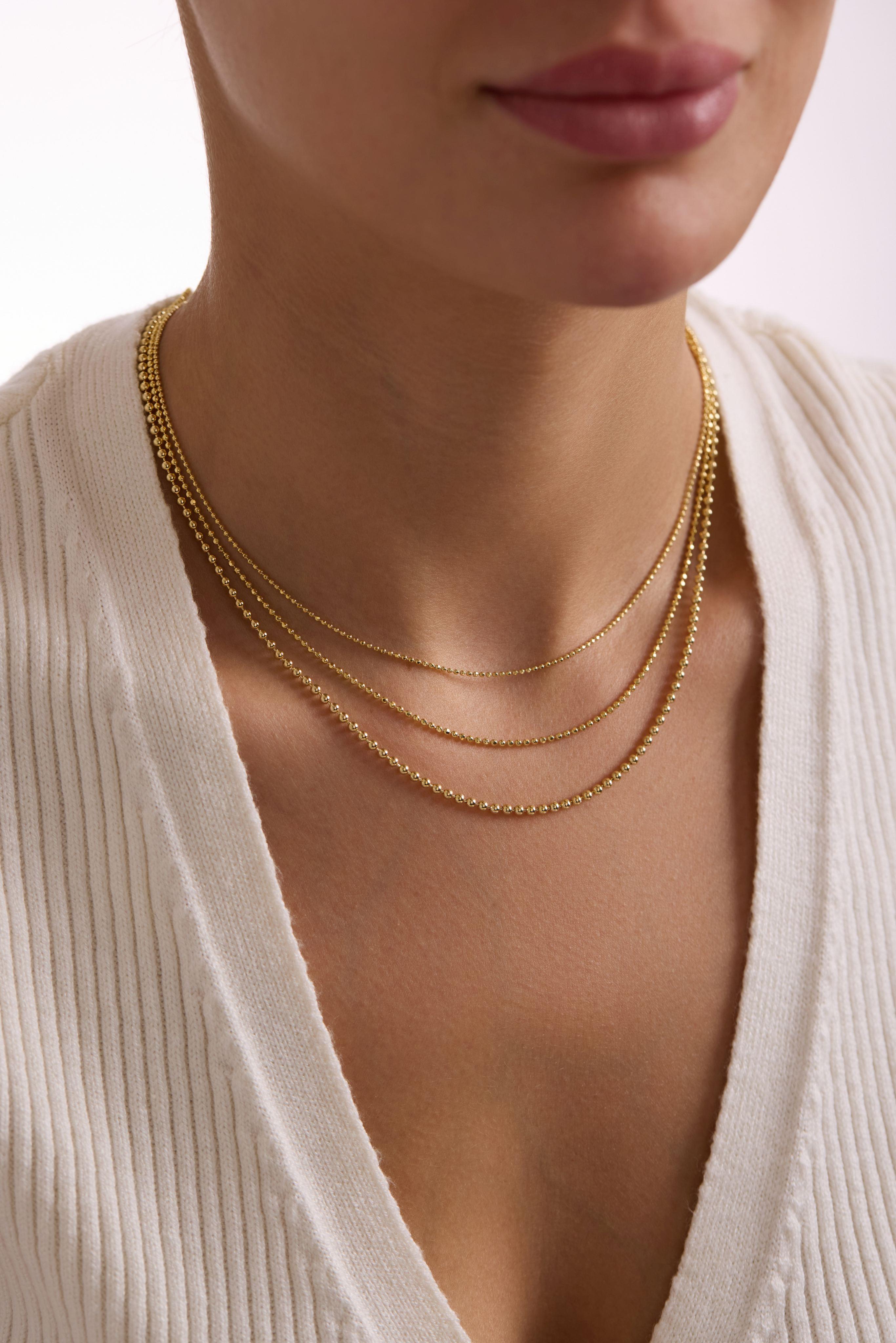 14 Ayar Top Altın Zincir Kolye (2.25 mm)