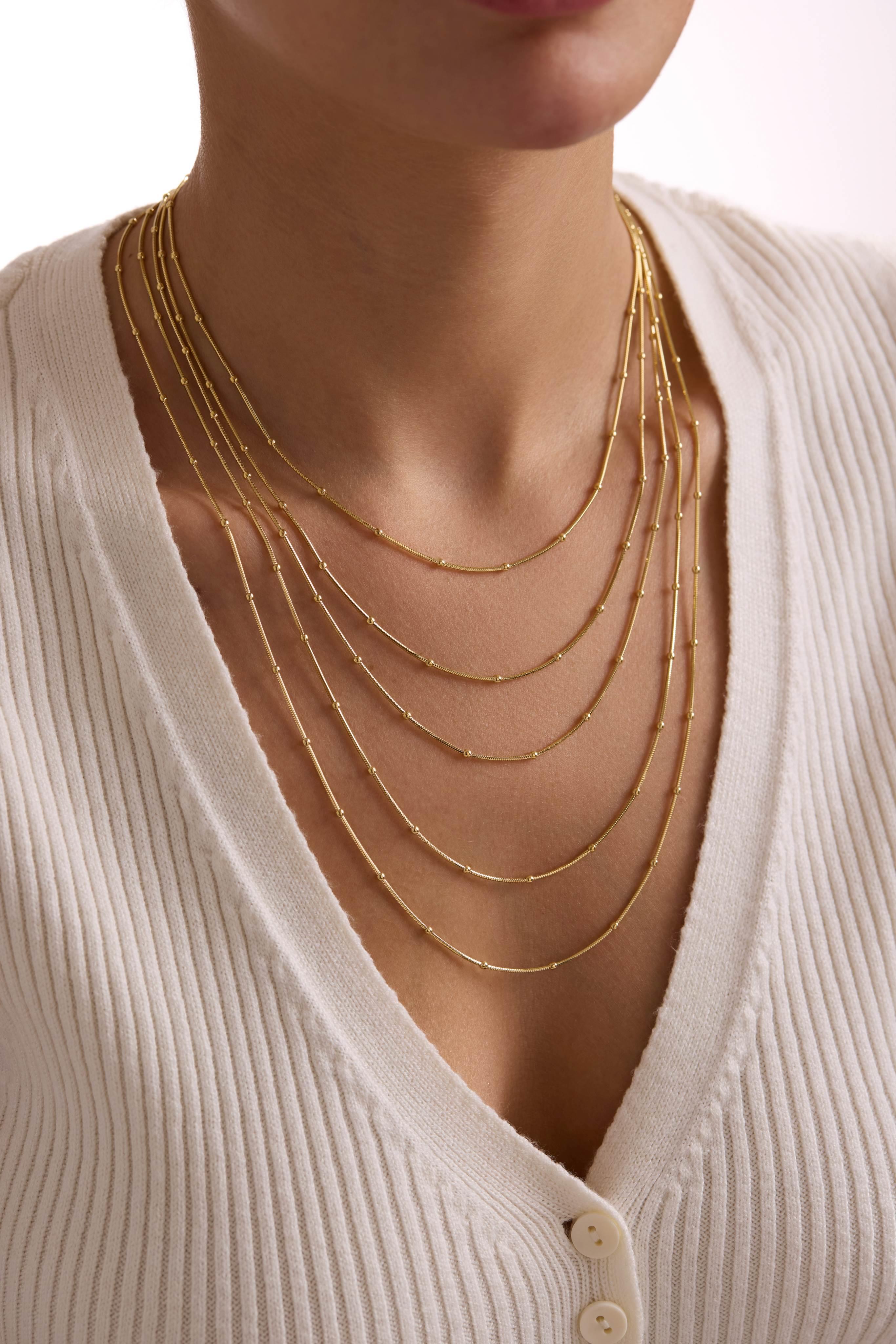 14 Ayar Top Altın Zincir Kolye (3 mm)