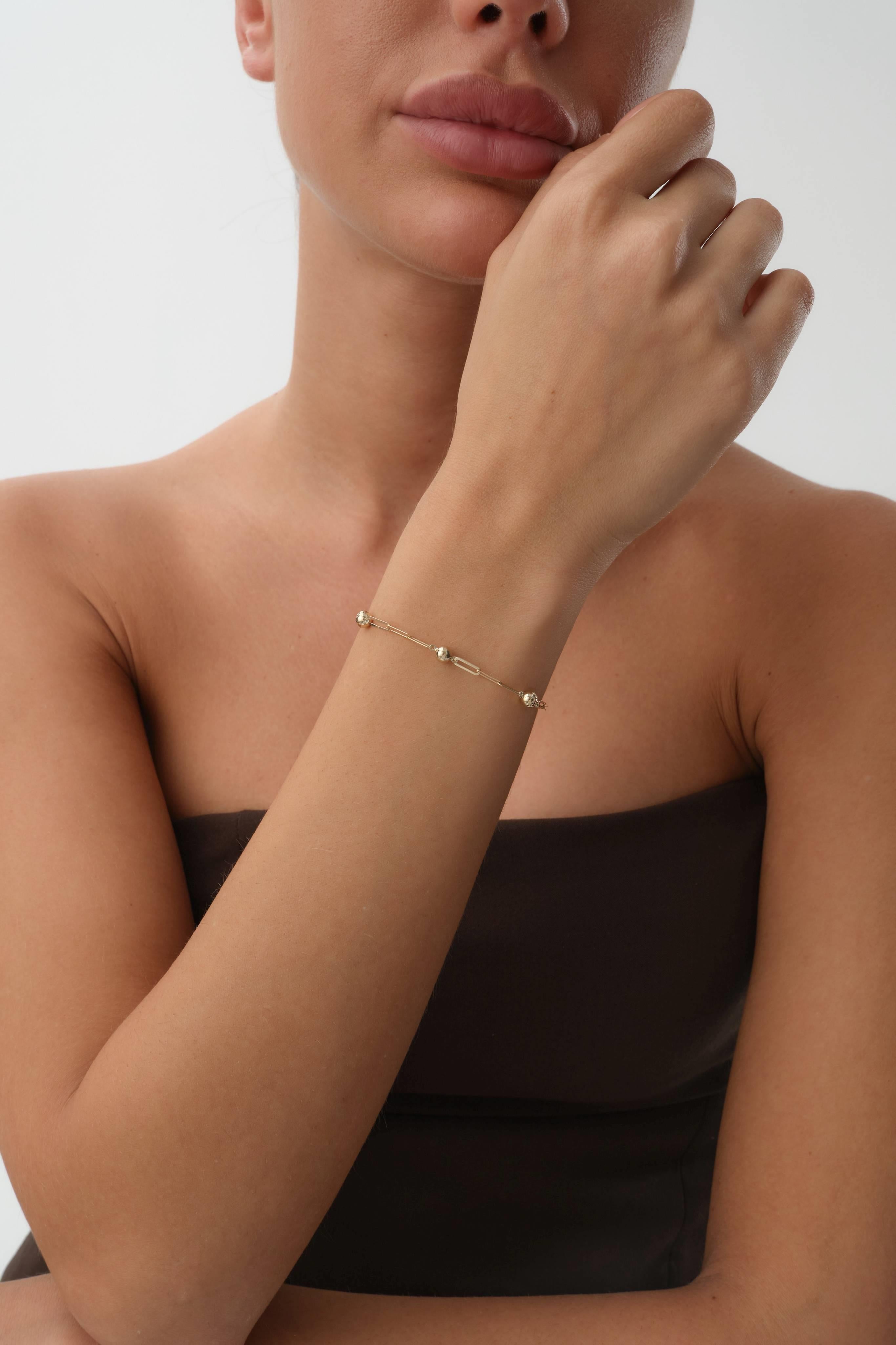 14 Ayar Toplu Altın Ataç Bileklik