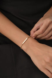 14 Ayar Toplu Altın Plaka Bileklik