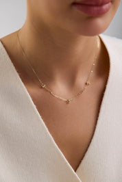 14 Ayar Toplu Ataç Altın Kolye