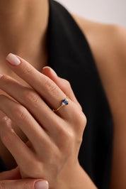 14 Ayar Vintage Renkli Taşlı Altın Yüzük