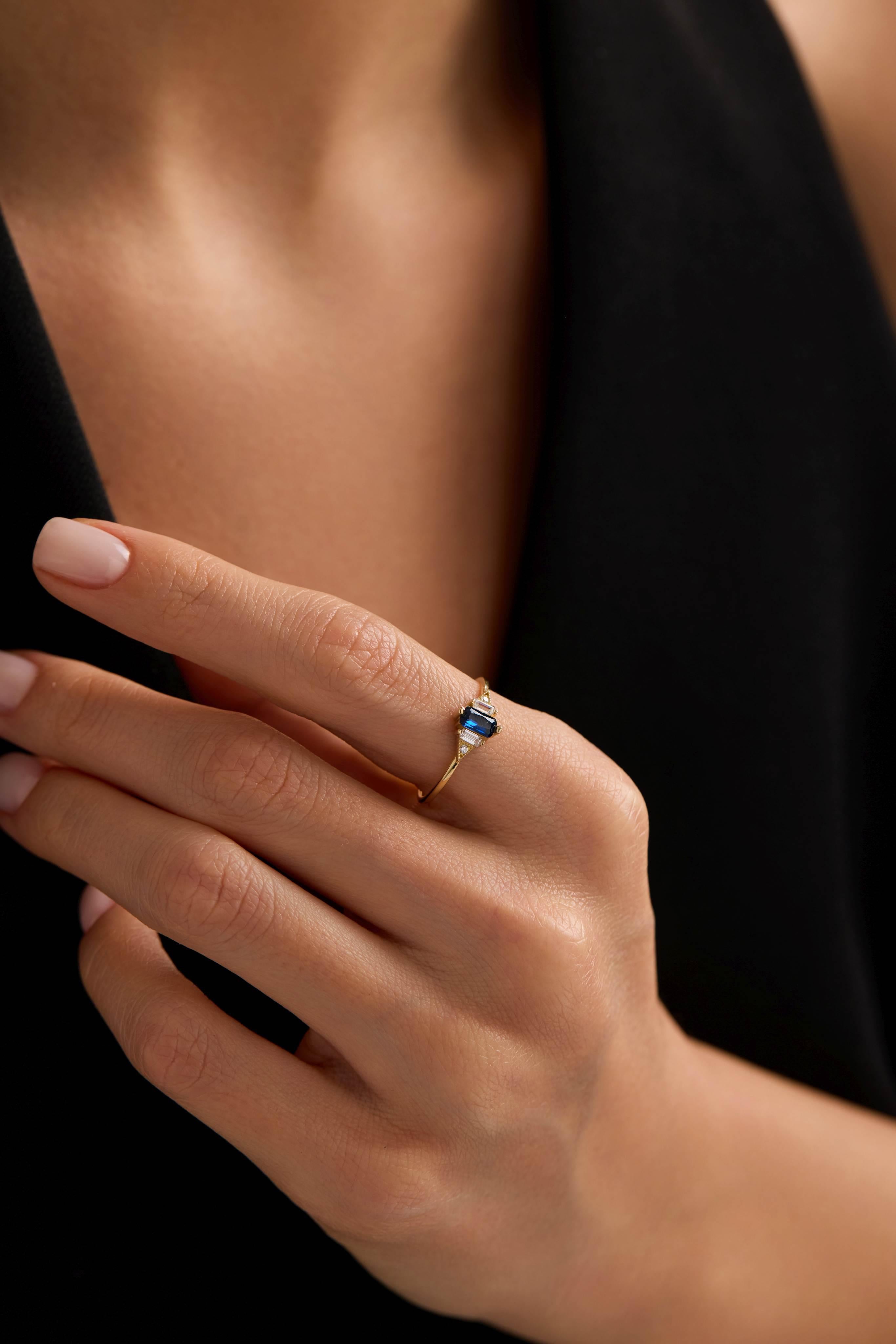 14 Ayar Vintage Renkli Taşlı Altın Yüzük