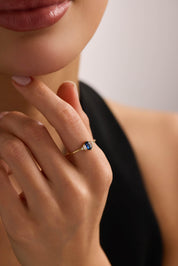 14 Ayar Vintage Renkli Taşlı Altın Yüzük