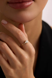 14 Ayar Vintage Renkli Taşlı Altın Yüzük