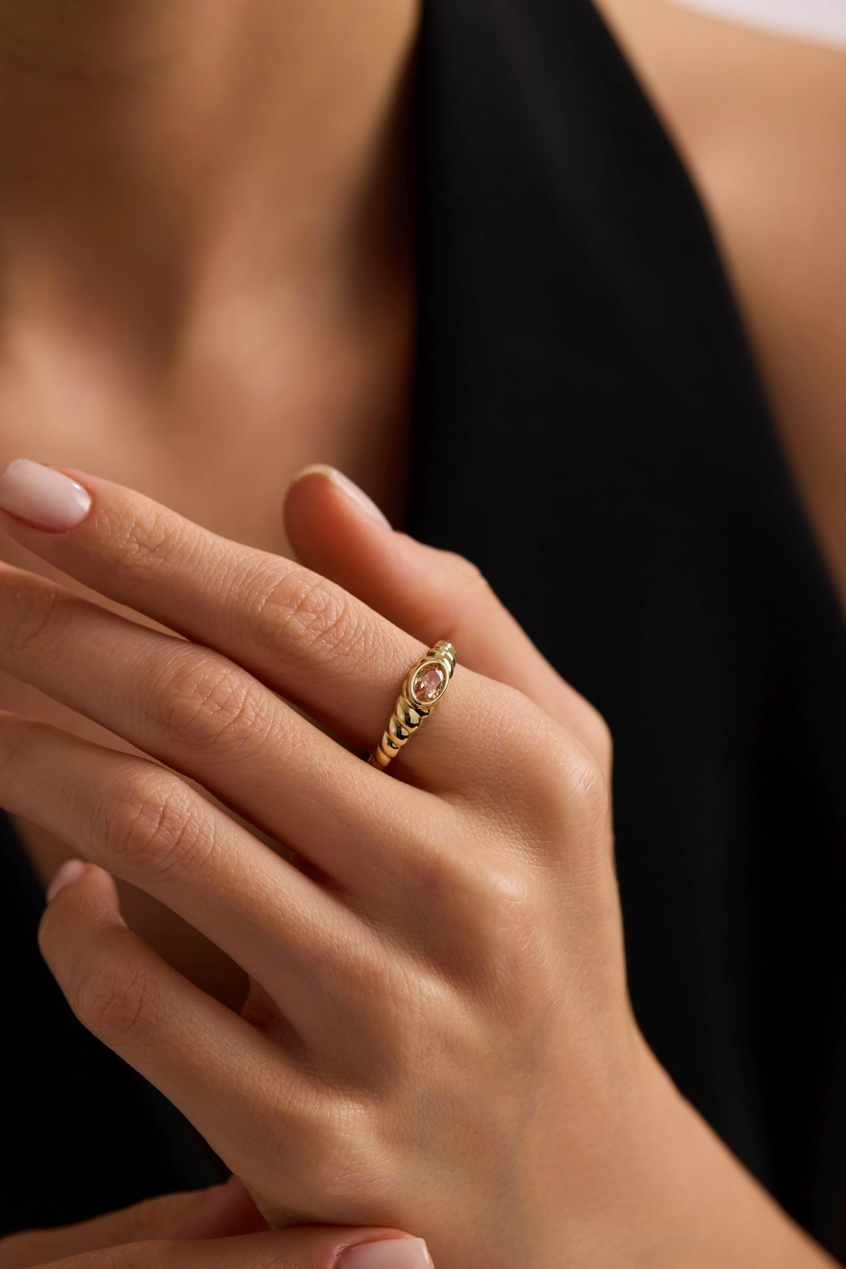 14 Ayar Vintage Renkli Taşlı Altın Yüzük