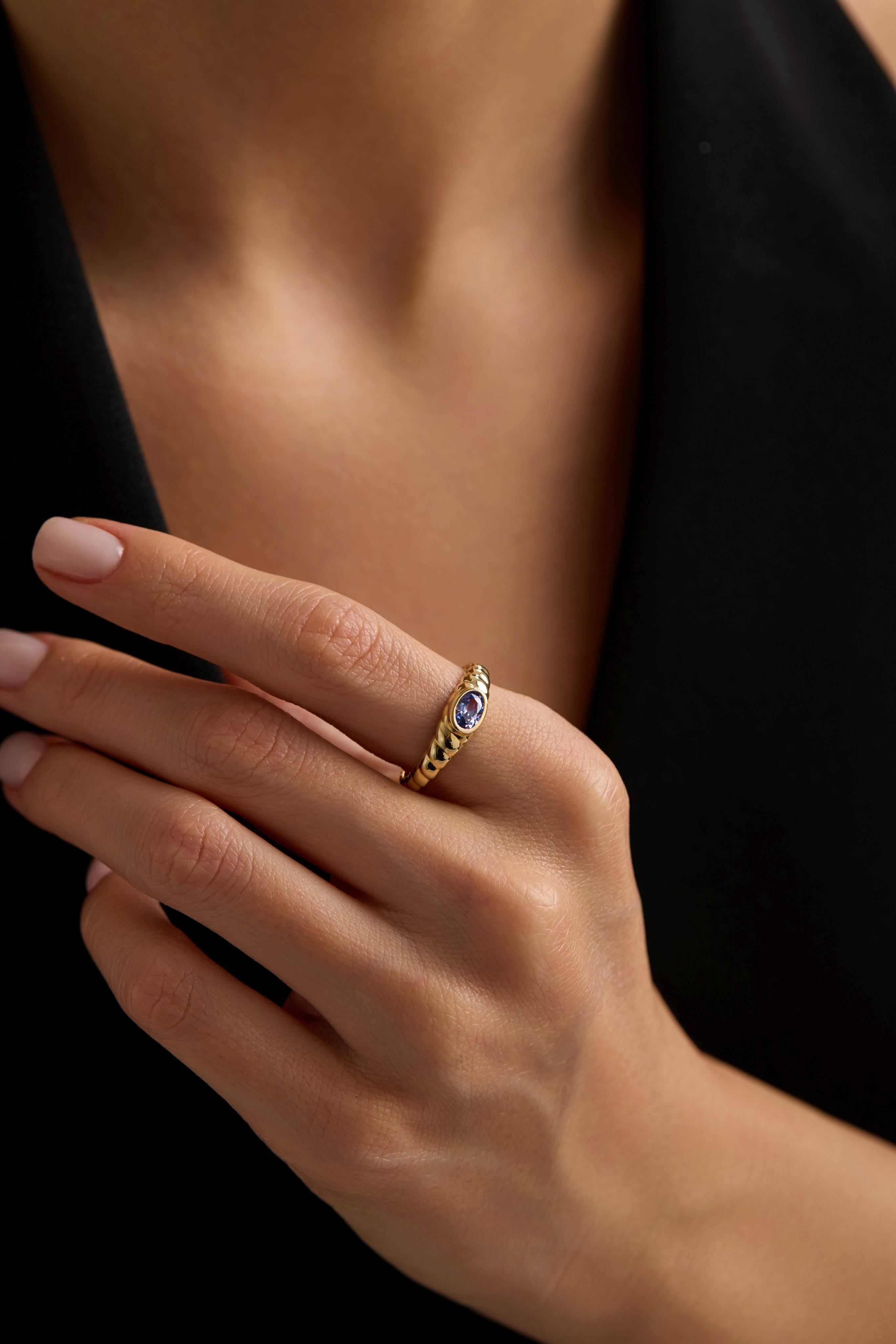 14 Ayar Vintage Renkli Taşlı Altın Yüzük