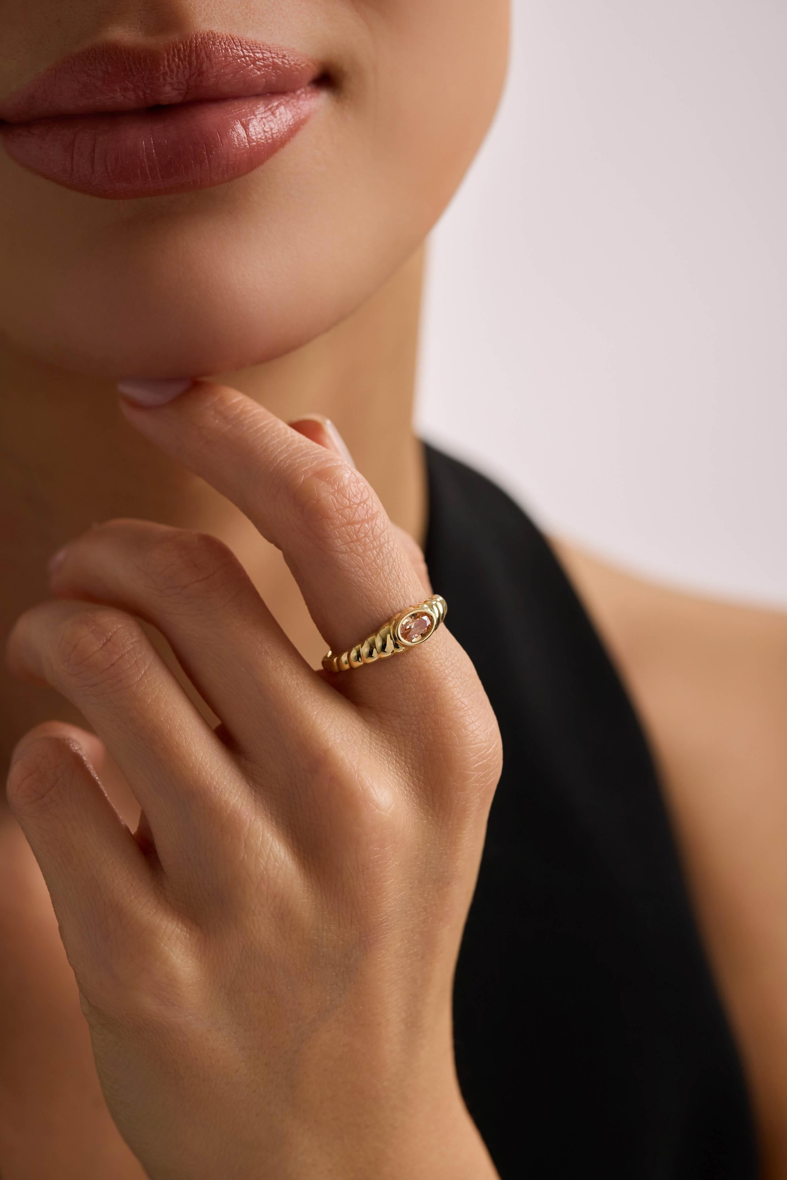 14 Ayar Vintage Renkli Taşlı Altın Yüzük