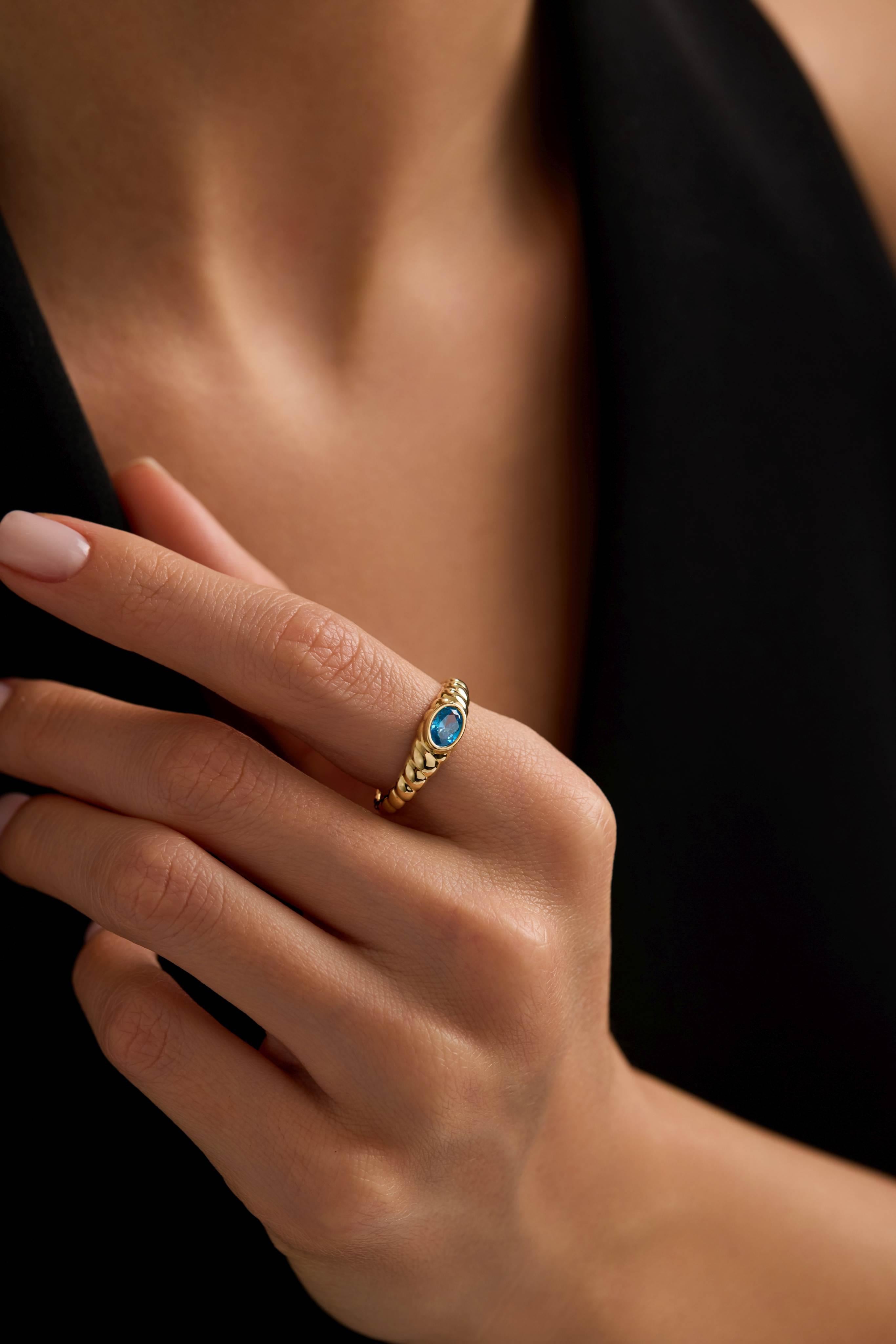 14 Ayar Vintage Renkli Taşlı Altın Yüzük