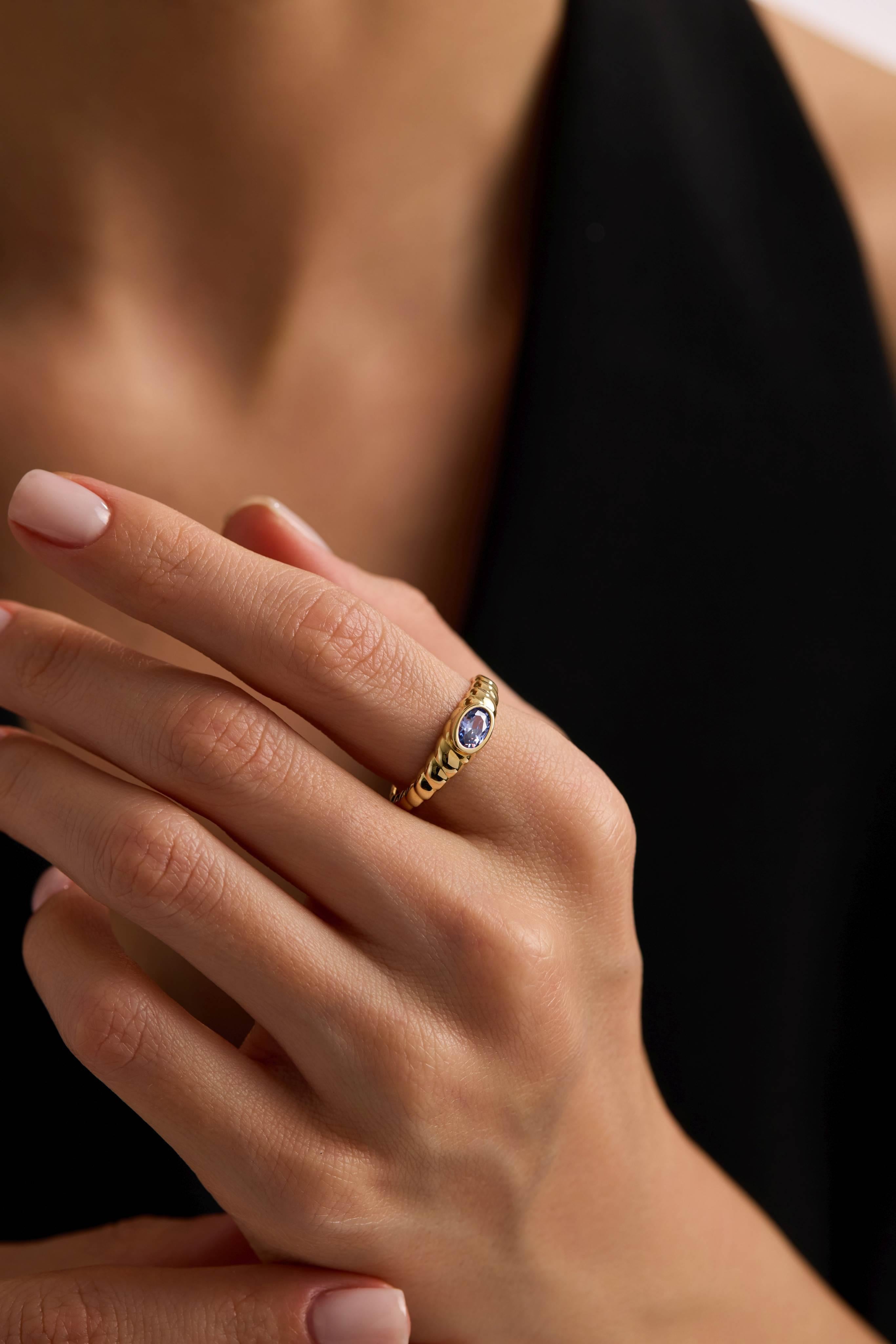 14 Ayar Vintage Renkli Taşlı Altın Yüzük