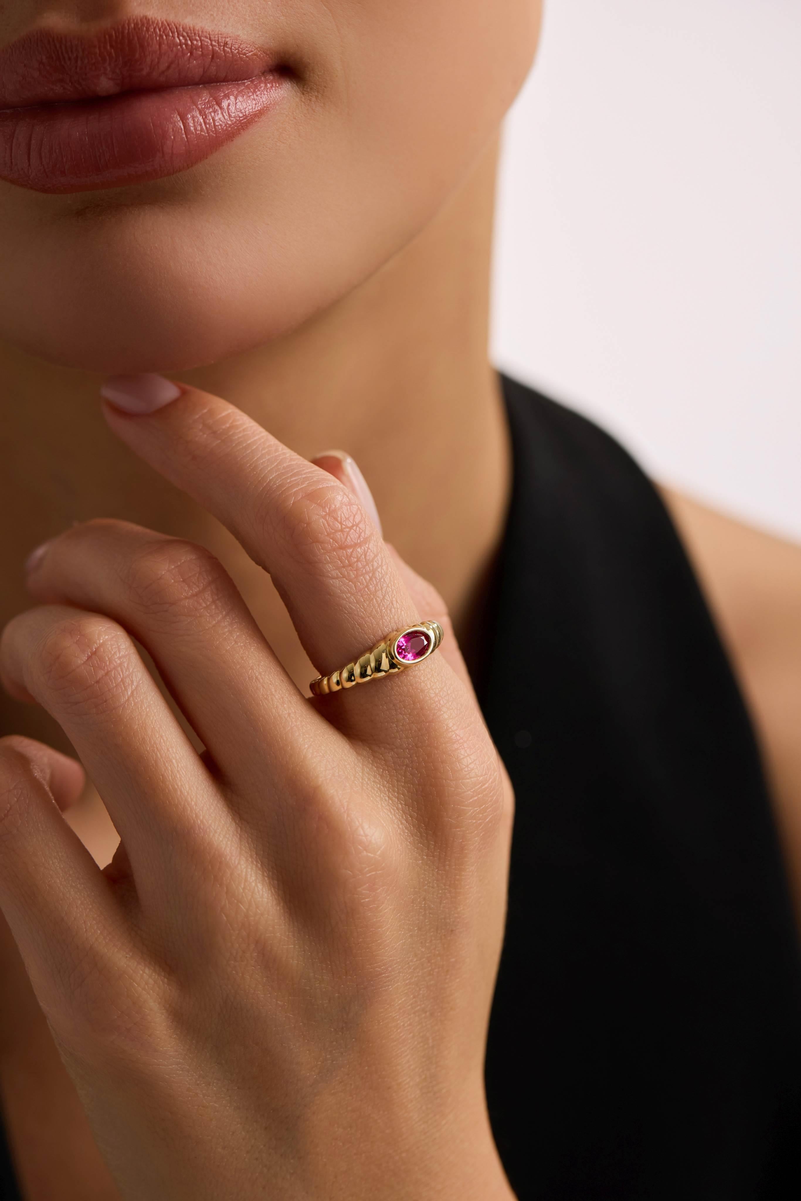 14 Ayar Vintage Renkli Taşlı Altın Yüzük