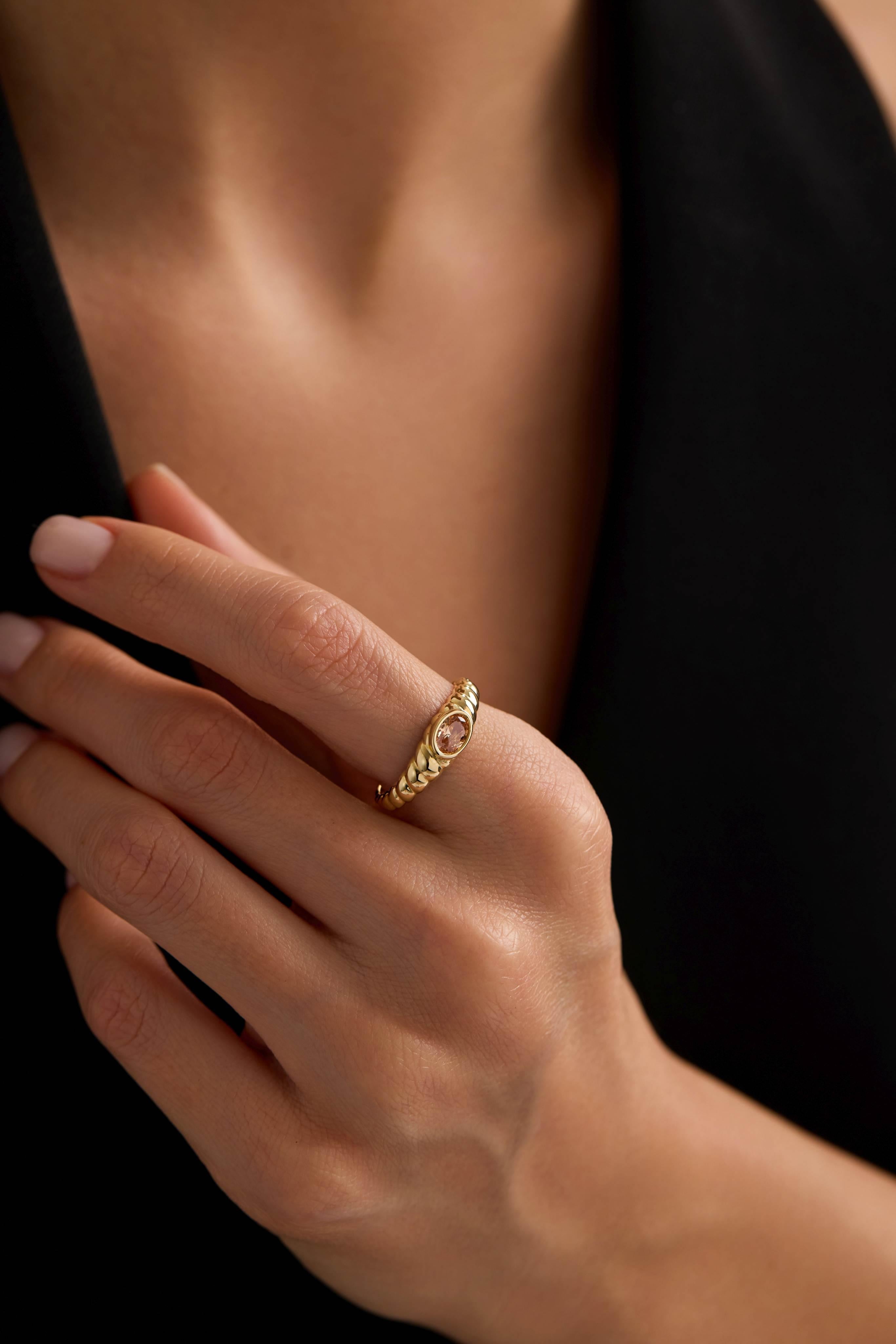 14 Ayar Vintage Renkli Taşlı Altın Yüzük