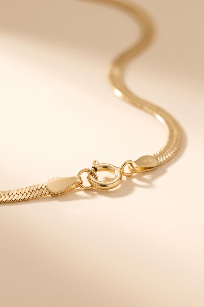 14 Ayar Yassı Altın Zincir Kolye (2.35 mm)