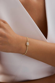 14 Ayar Yılan Zincir Baget Altın Bileklik