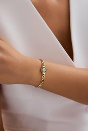 14 Ayar Yılan Zincir Baget Altın Bileklik