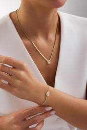 14 Ayar Yılan Zincir Baget Altın Kolye