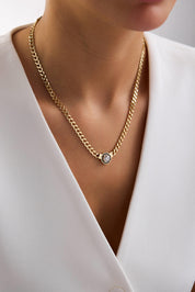 14 Ayar Yılan Zincir Baget Altın Kolye