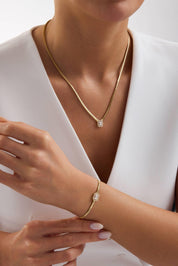 14 Ayar Yılan Zincir Baget Altın Set