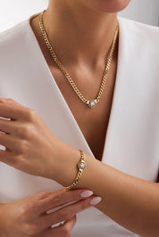 14 Ayar Yılan Zincir Baget Altın Set