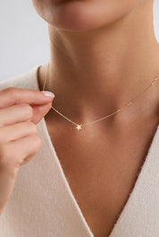 14 Ayar Yıldız Altın Kolye