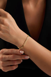 14 Ayar Yonca Zincir Altın Bileklik