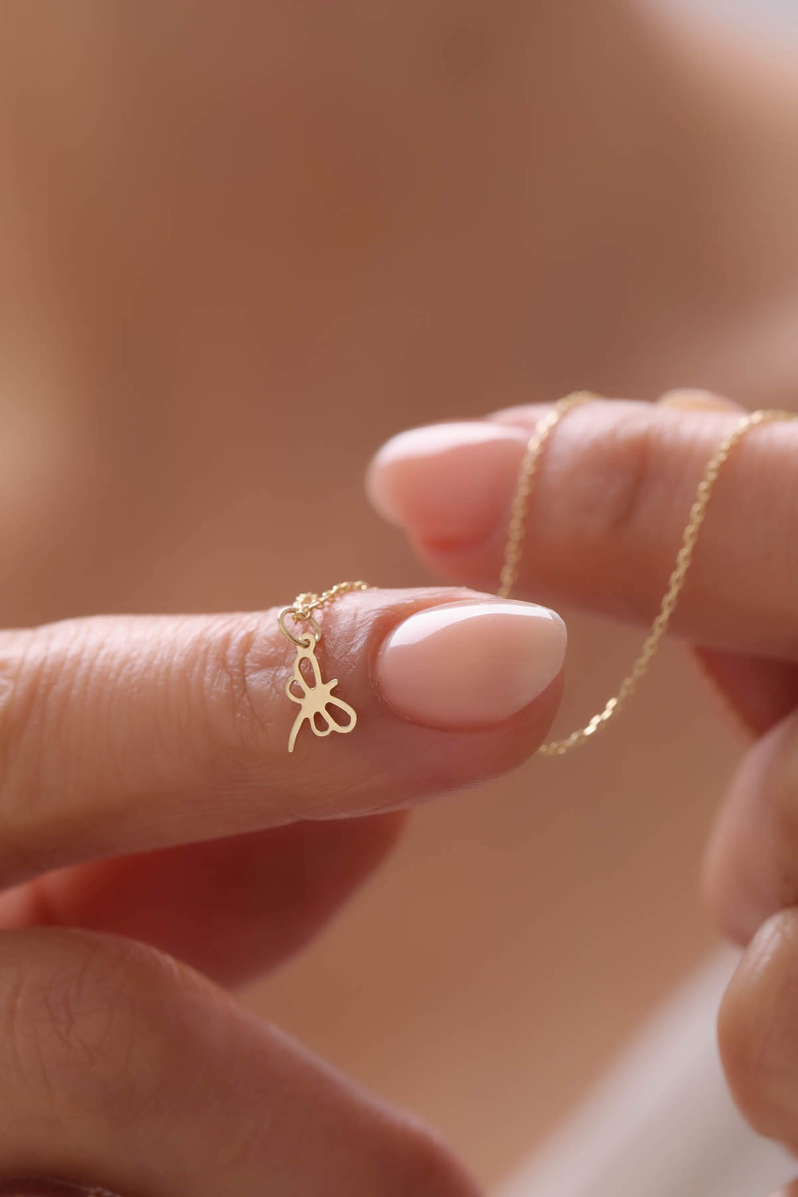 14 Ayar Yusufçuk Altın Kolye