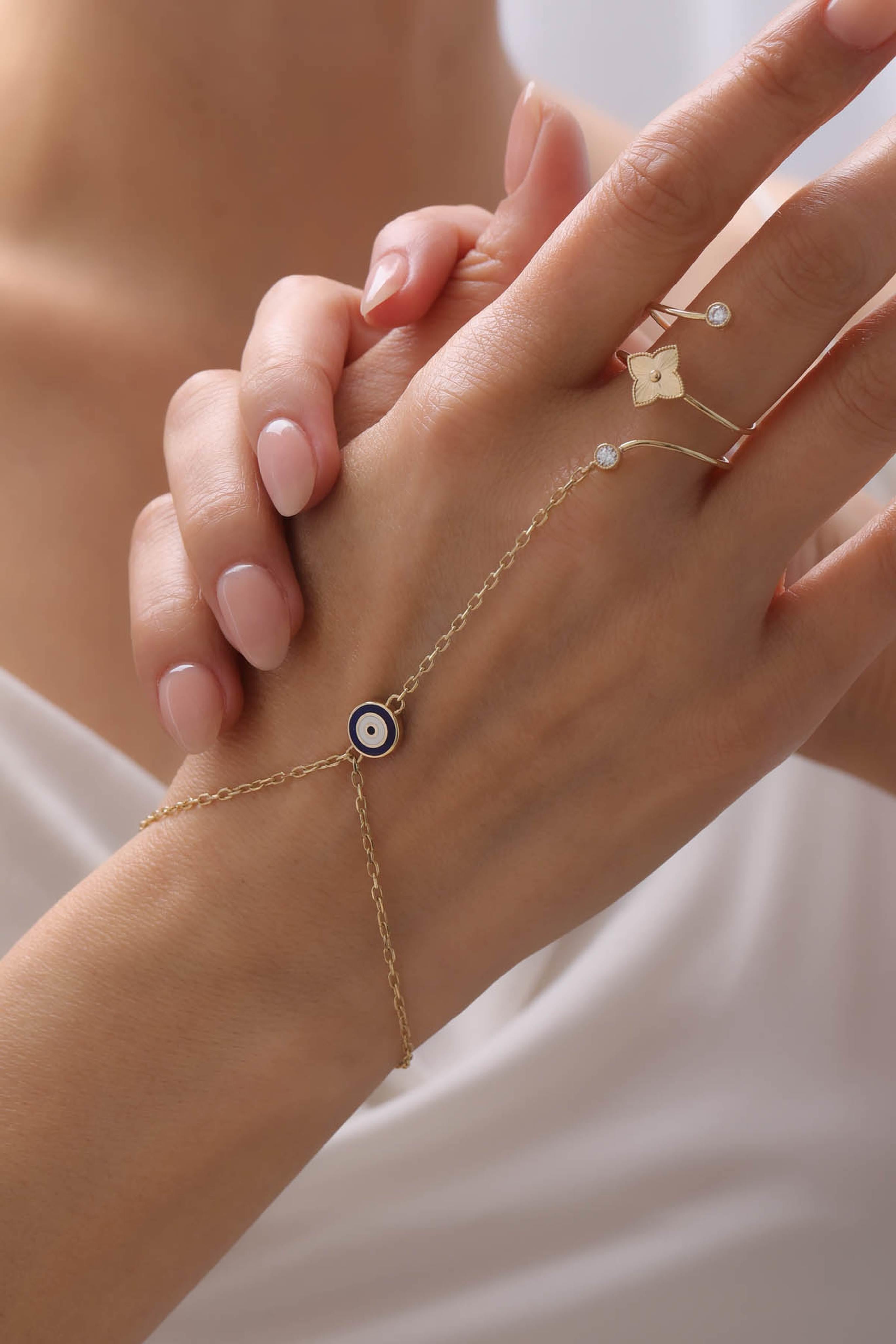 14 Ayar Yüzüklü Nazar Altın Şahmeran