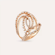 1.42 CT Pırlanta Taşlı Rose Altın Yüzük