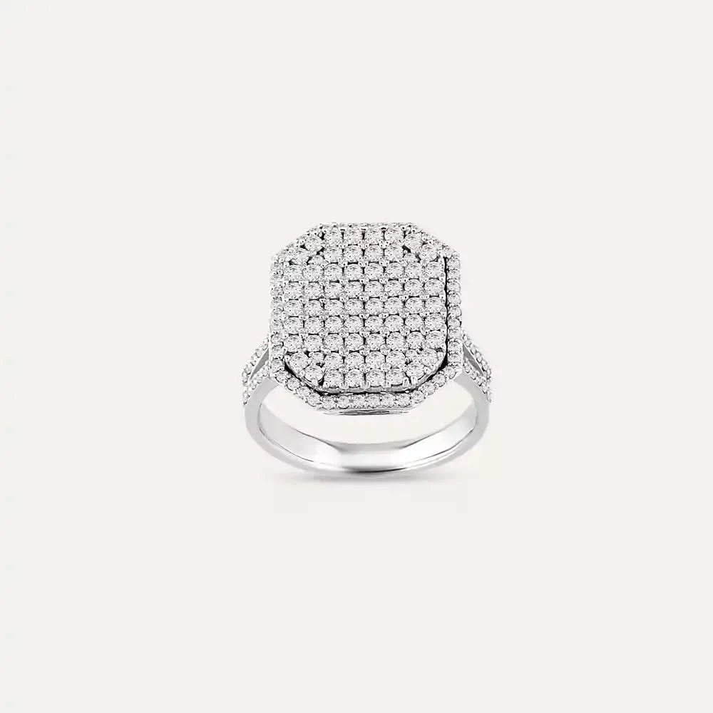 1.44 CT Pırlanta Taşlı Beyaz Altın Yüzük