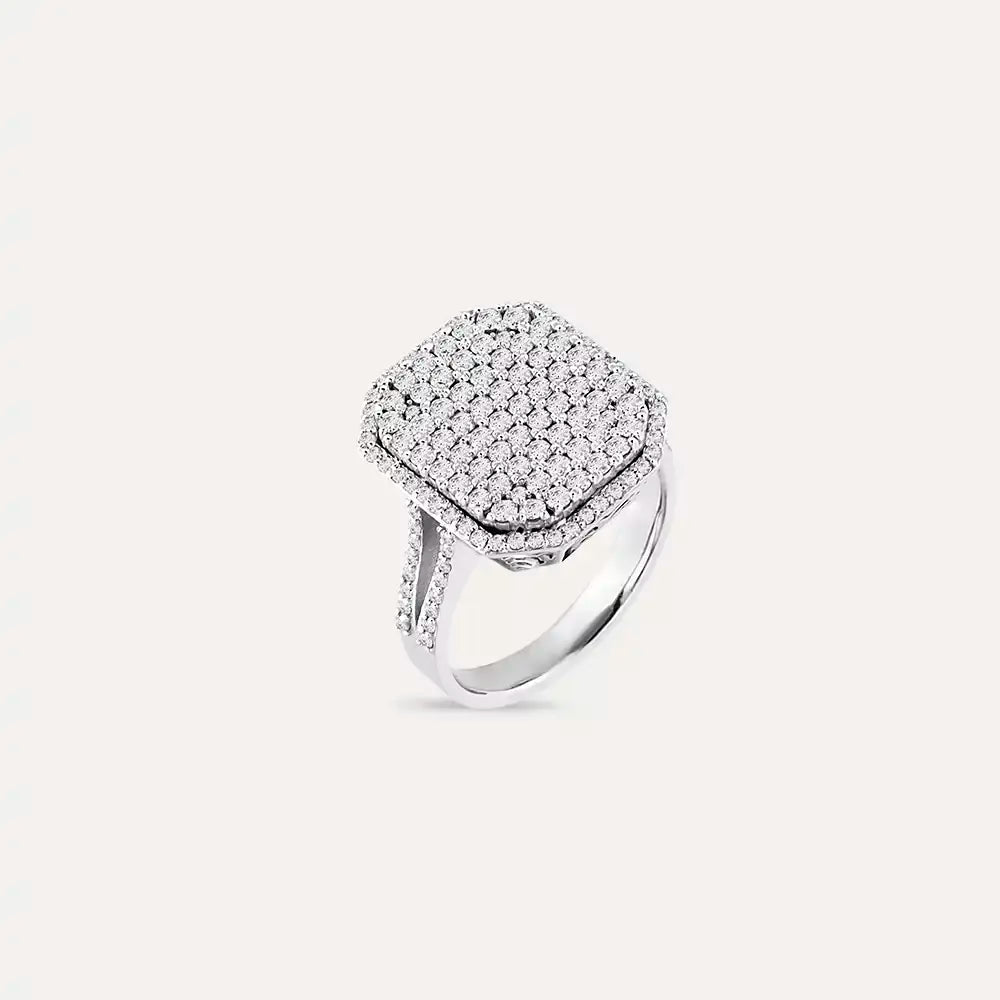 1.44 CT Pırlanta Taşlı Beyaz Altın Yüzük