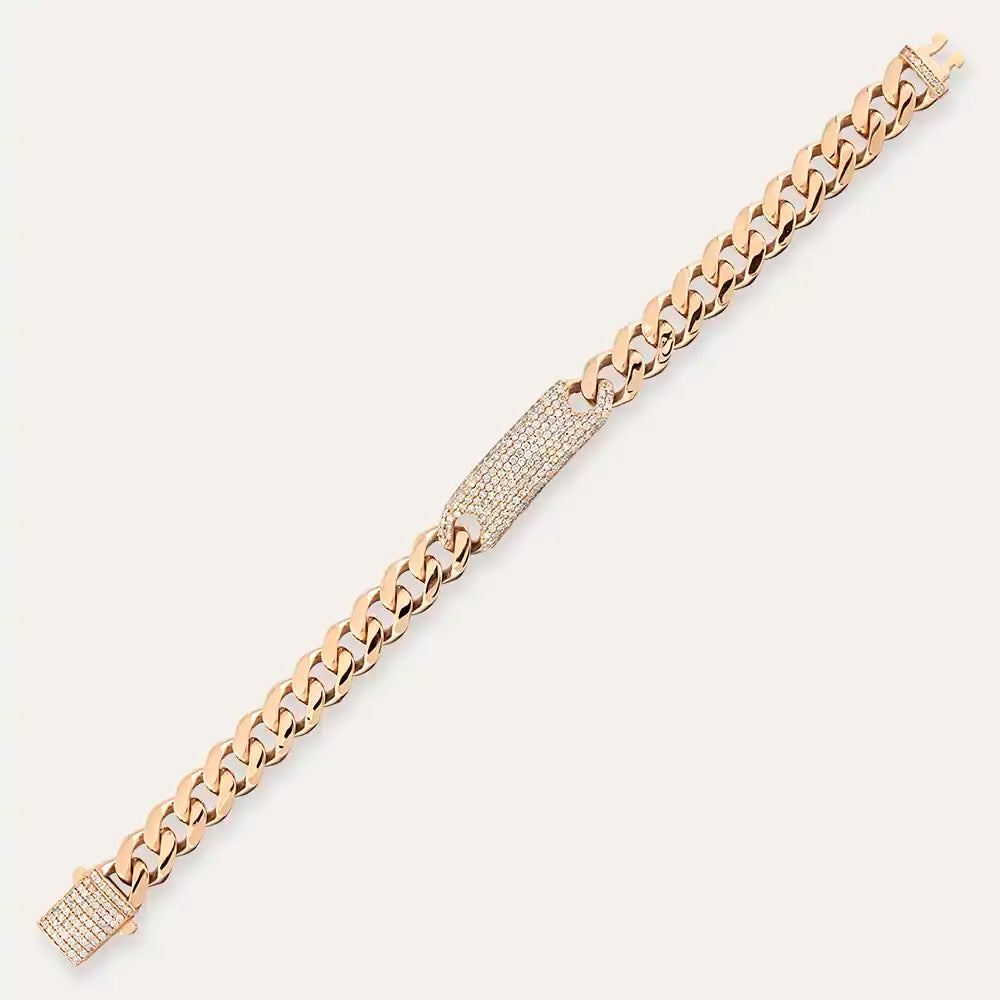 1.45 CT Pırlanta Taşlı Rose Altın Künye