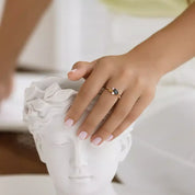 1.54 CT Multicolor Safir ve Pırlanta Taşlı Rose Altın Yüzük