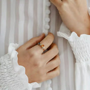 1.64 CT Multicolor Safir ve Pırlanta Taşlı Sarı Altın Yüzük