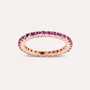 1.70 CT Yakut Taşlı Rose Altın Tamtur Yüzük