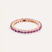 1.70 CT Yakut Taşlı Rose Altın Tamtur Yüzük