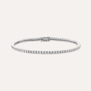 2.47 CT Pırlanta Taşlı Beyaz Altın Suyolu Bileklik