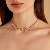 2.48 CT Pırlanta Taşlı Rose Altın Kolye