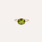 2.60 CT Peridot Taşlı Rose Altın Yüzük - Tufanlar Kuyumculuk