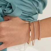 2.03 CT Pırlanta Taşlı Rose Altın Suyolu Bileklik