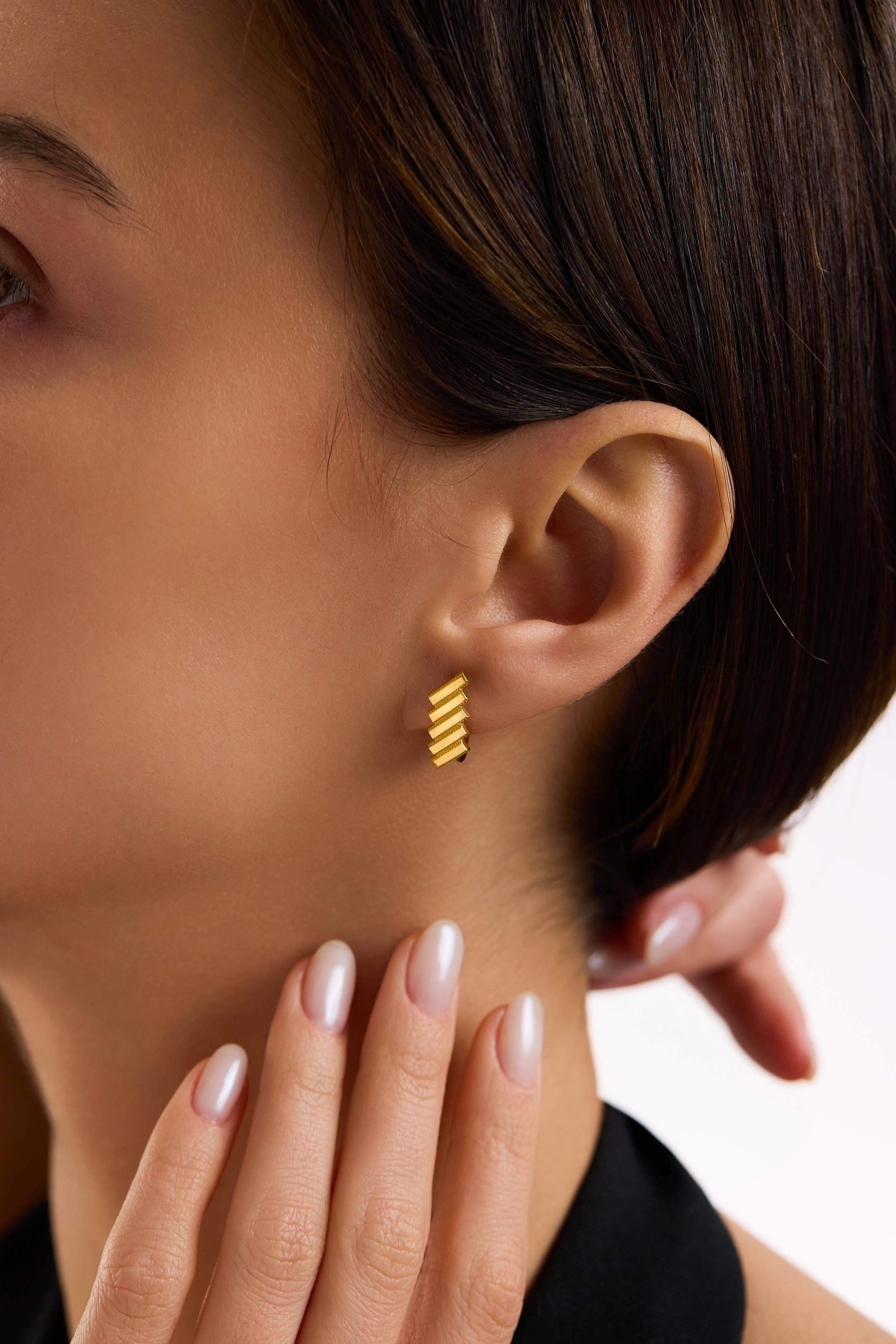 22 Ayar Ajda Altın Küpe