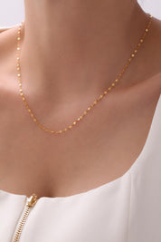 22 Ayar Aynalı Zincir Altın Kolye (0.7 mm)